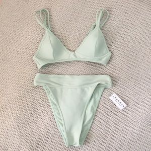 LA Hearts By Pac Sun Ribbed Bikini Set